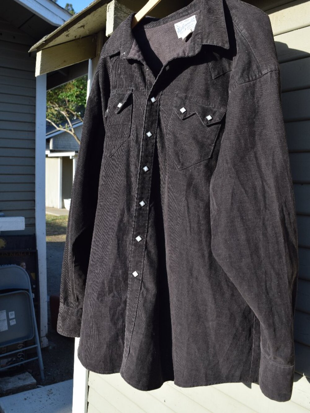 Vintage Rockmount Tru-West DIAMOND SNAP Sawtooth Corduroy Western Shirt XXL- USA